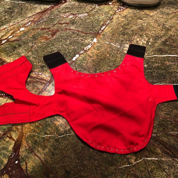 Red Dragon boy studded dog clothes size x small nwot - Picture 4 of 4